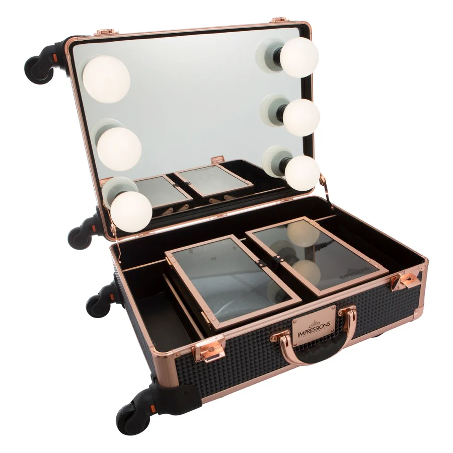 SlayCase® XL Vanity Travel Case in Black & Rose Gold - Image 5