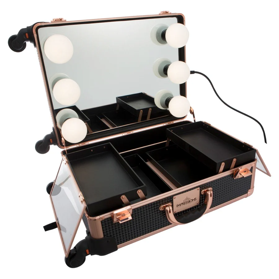 SlayCase® XL Vanity Travel Case in Black & Rose Gold - Image 6