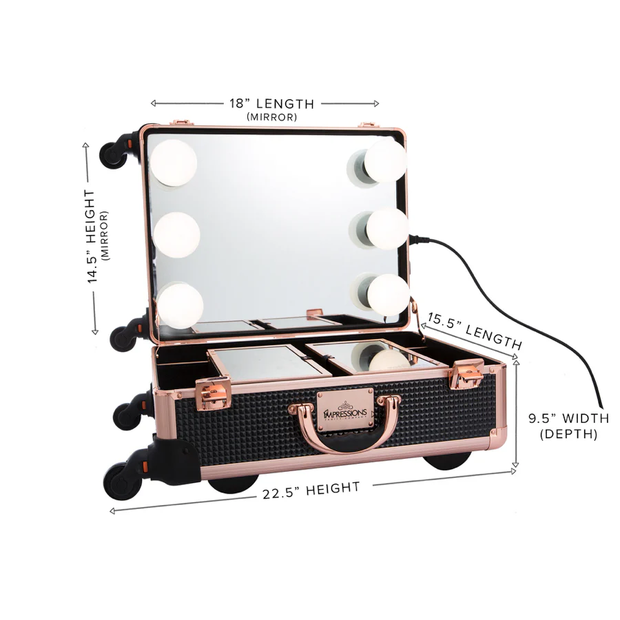 SlayCase® XL Vanity Travel Case in Black & Rose Gold - Image 7