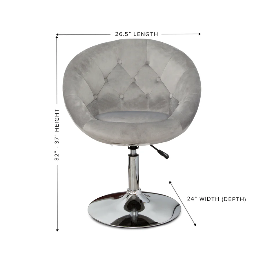 Antoinette Round Tufted Vanity Chair - Image 5