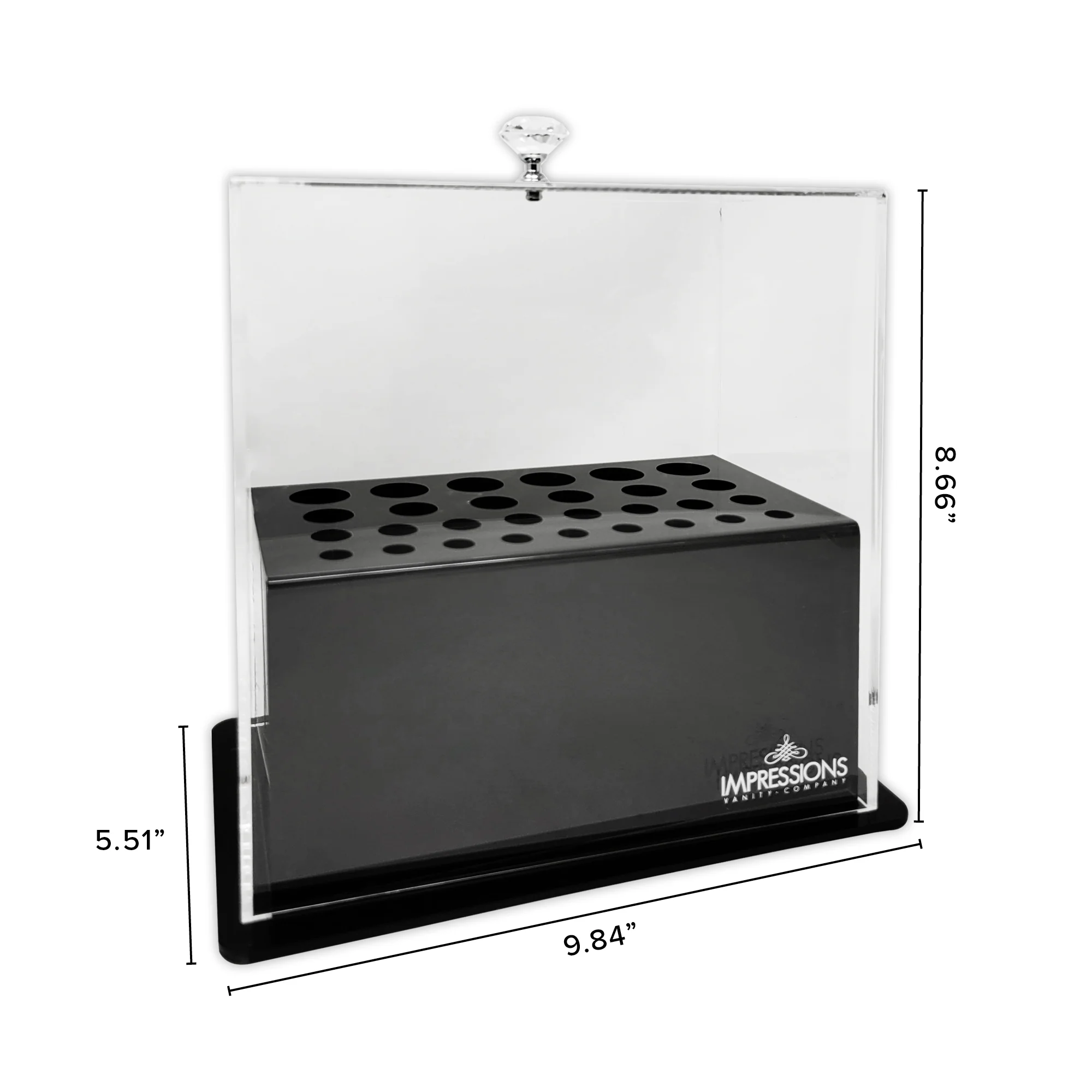 Diamond Collection Acrylic Makeup Brush Display Holder - Image 4