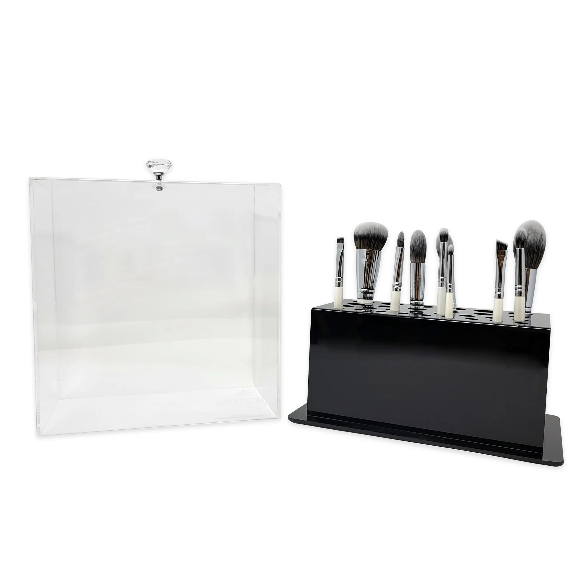 Diamond Collection Acrylic Makeup Brush Display Holder - Image 5