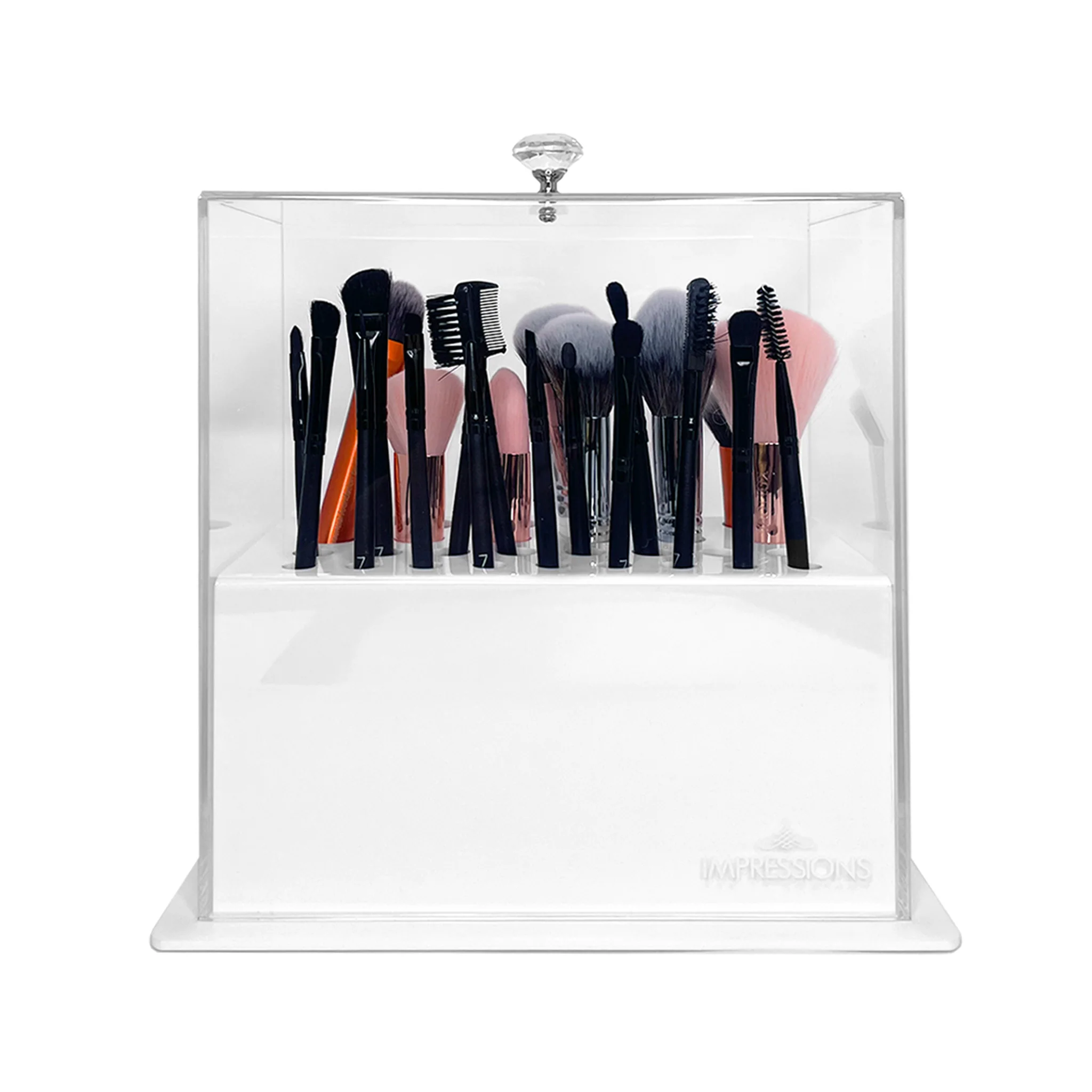 Diamond Collection Acrylic Makeup Brush Display Holder - Image 6