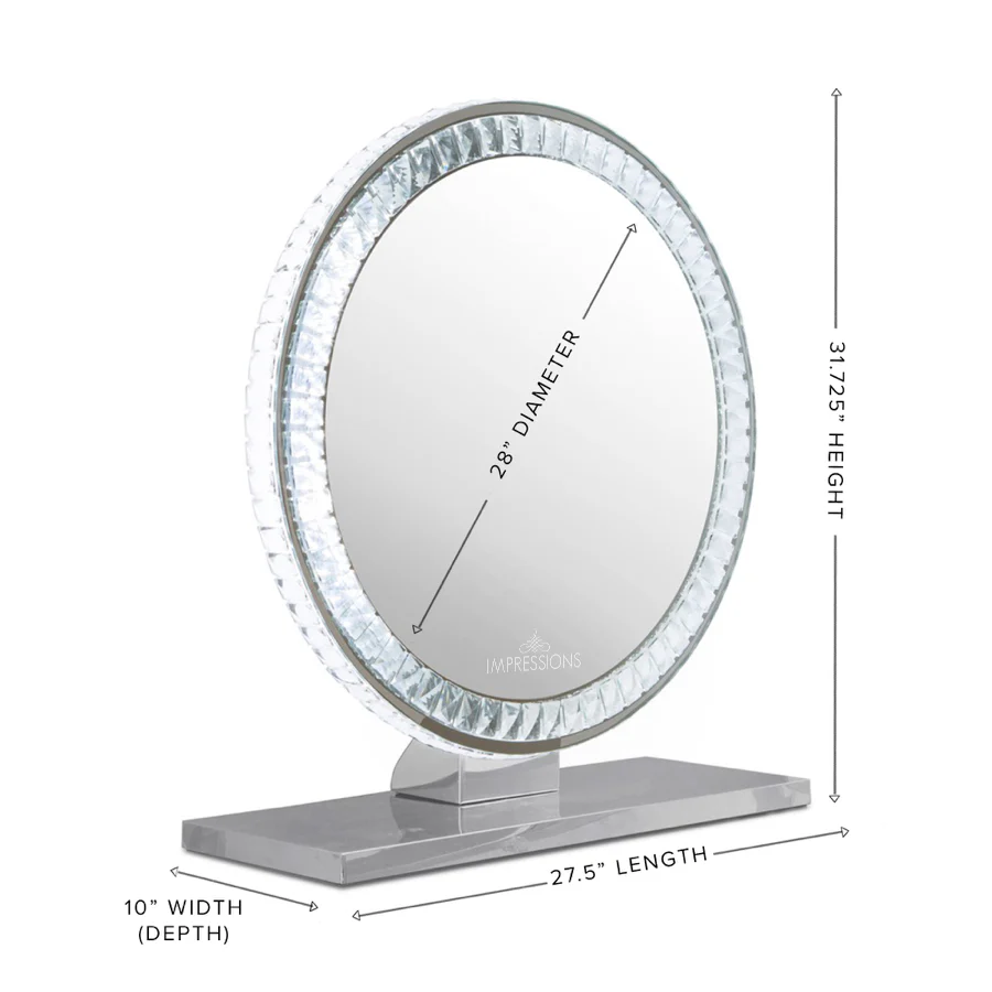 Diamond Collection BRILLIANT Premium Illuminated Vanity Mirror - Image 6