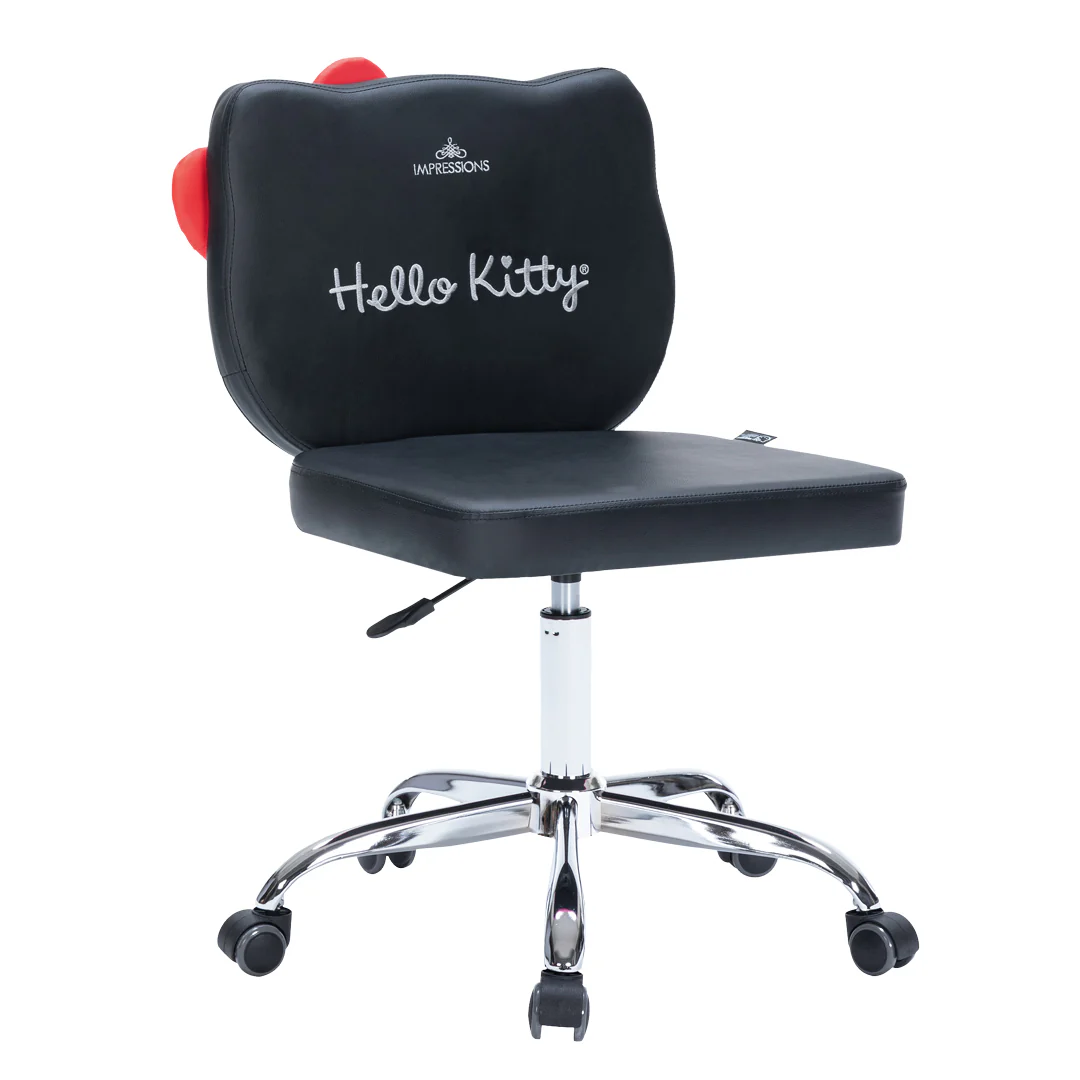 Hello Kitty® Faux Leather Swivel Vanity Chair - Image 4