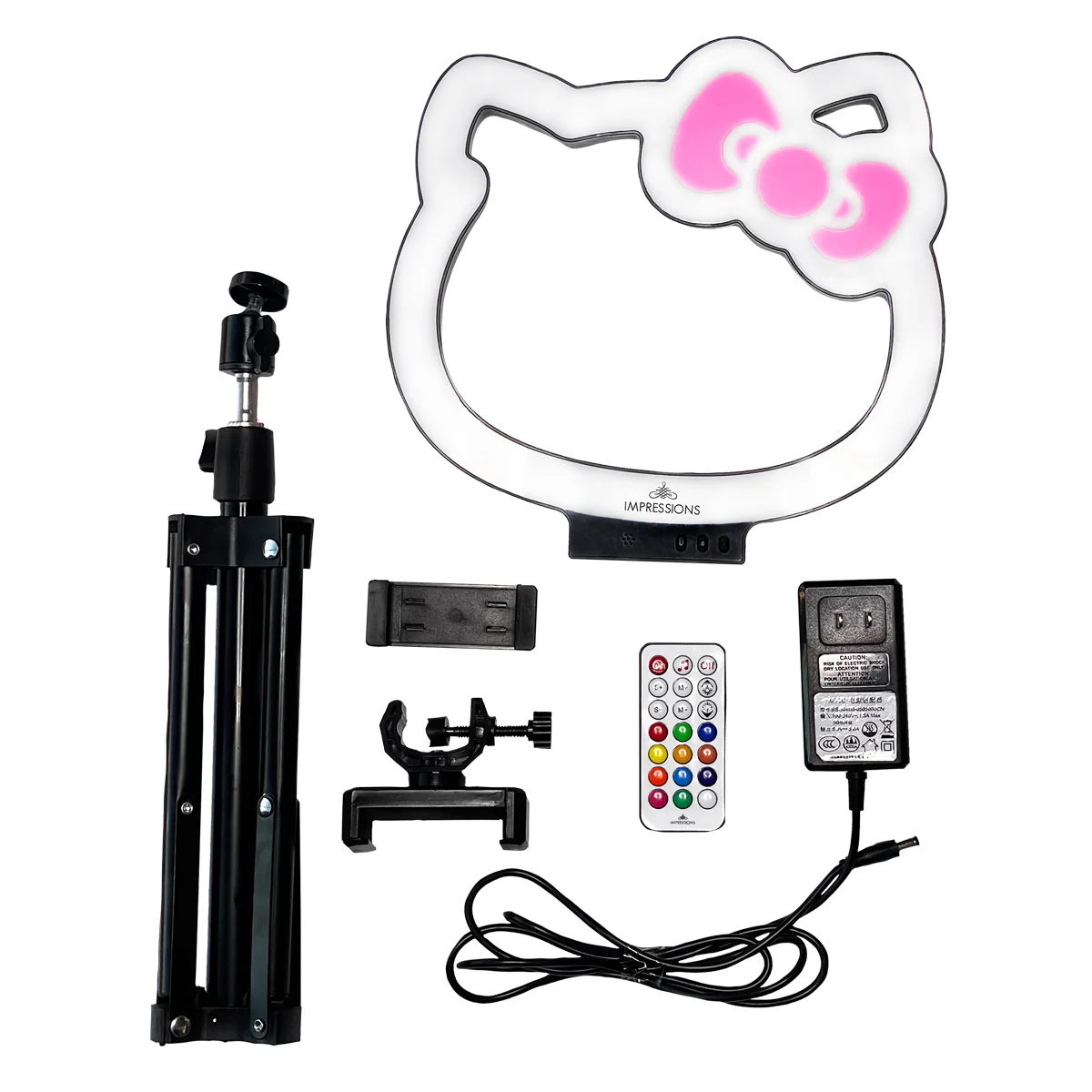 Hello Kitty® Supercute 10” RGB Desktop Ring Light with Tripod - Image 10