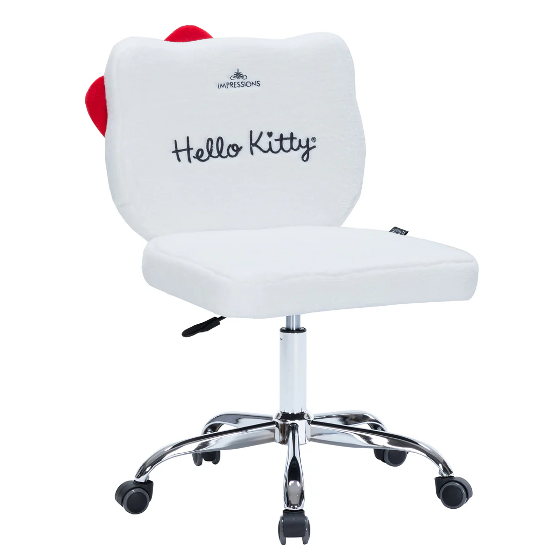 Hello Kitty® Teddy Fur Swivel Vanity Chair - Image 3