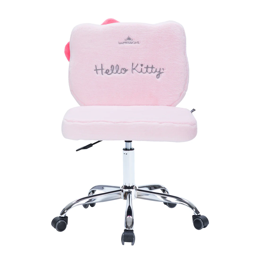Hello Kitty® Teddy Fur Swivel Vanity Chair - Image 8