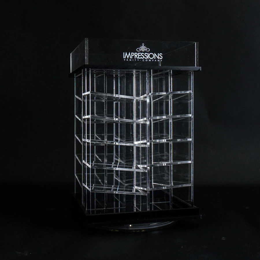 48-Slot Acrylic Lipstick Spinner with Open Top - Image 4
