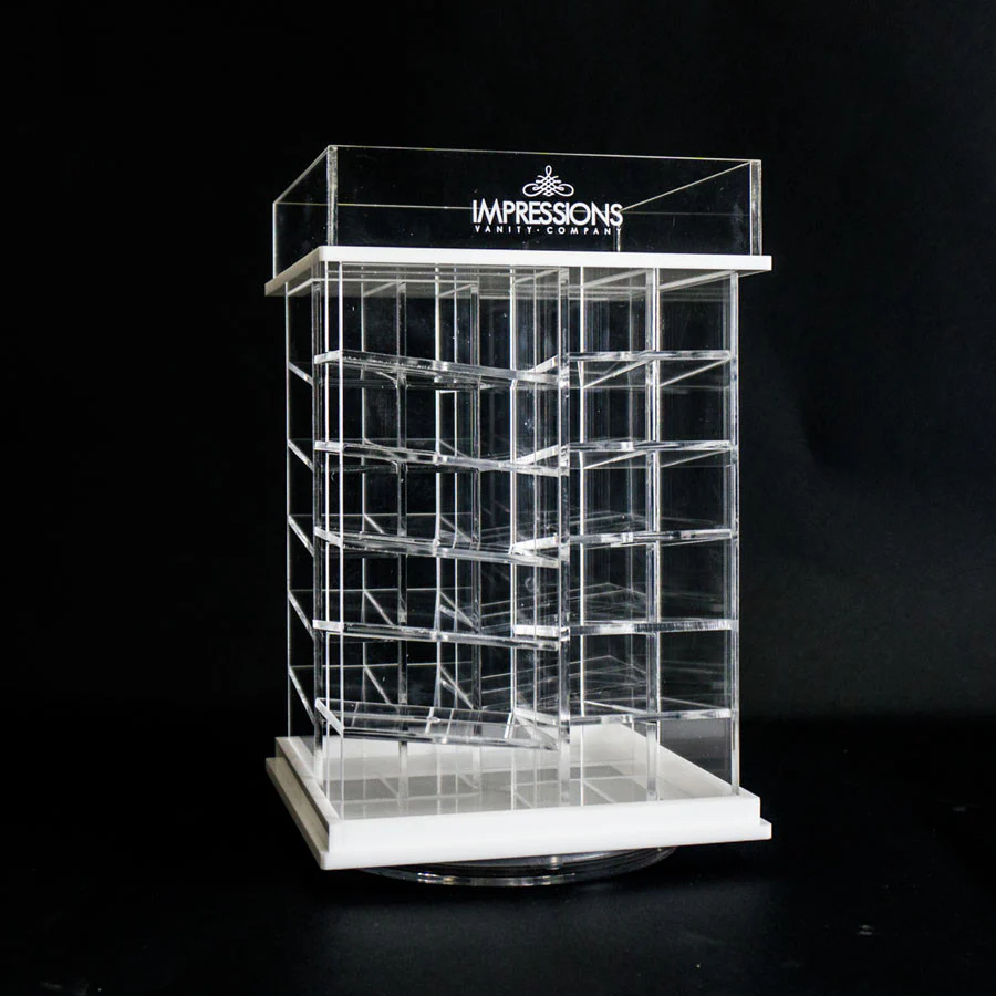 48-Slot Acrylic Lipstick Spinner with Open Top - Image 5