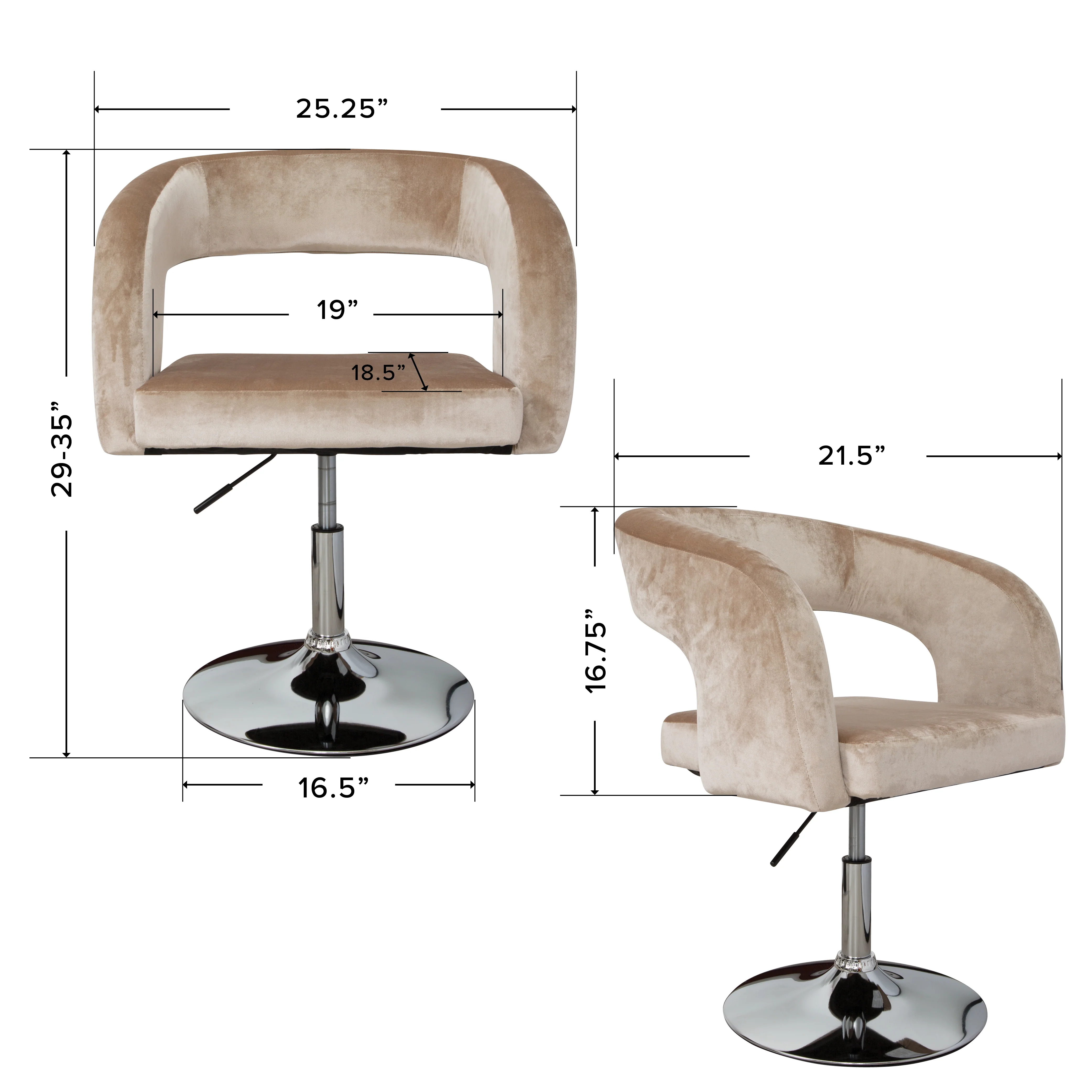 Ronni Modern Vanity Chair - Image 11