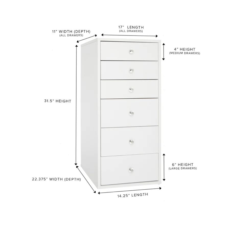 SlayStation® 6 Drawer Makeup Vanity Storage Unit - Image 7