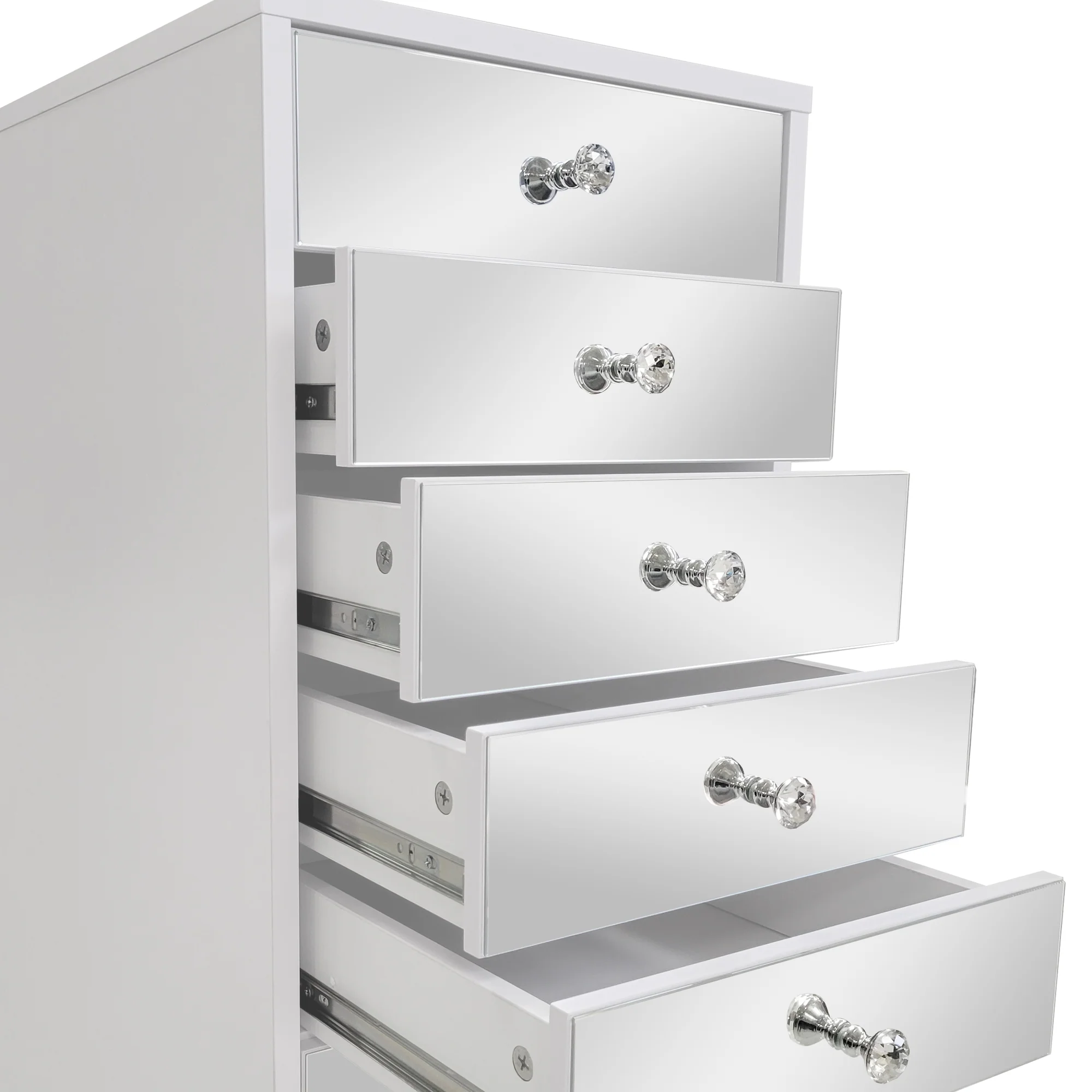 SlayStation® Mirrored 9-Drawers Vanity Storage Unit - Image 4