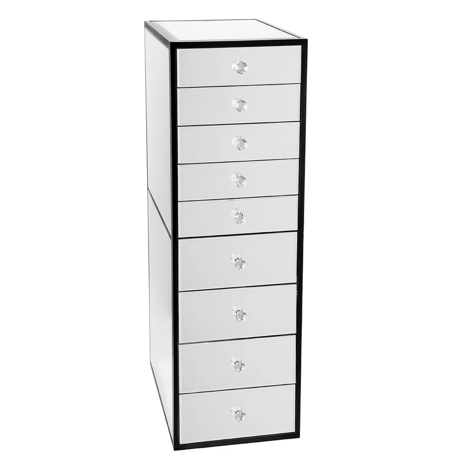 SlayStation® Premium Mirrored 9-Drawers Vanity Storage Unit - Image 3