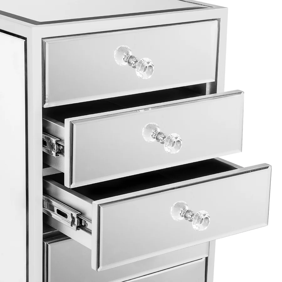 SlayStation® Premium Mirrored 9-Drawers Vanity Storage Unit - Image 4