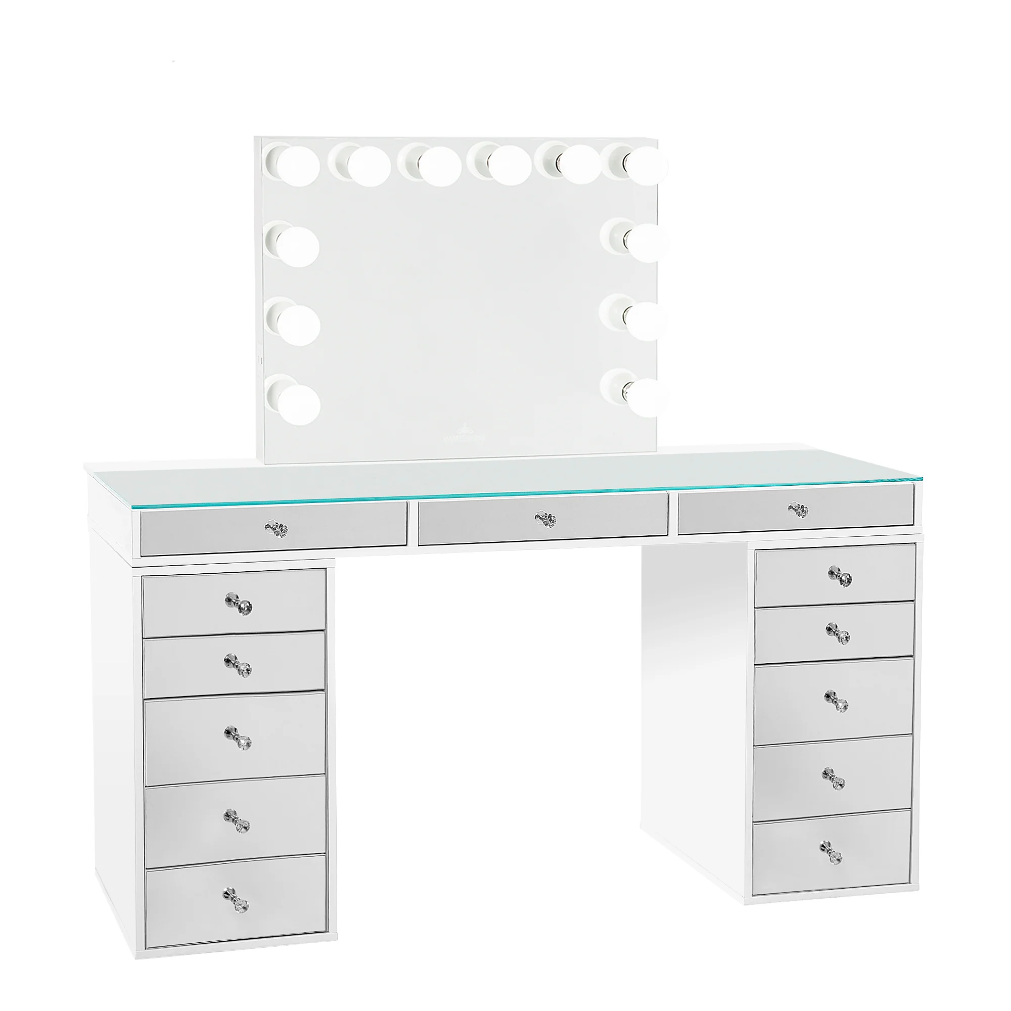 SlayStation® Pro 2.0 Mirrored Tabletop + Vanity Mirror + 5 Drawer Units Bundle - Image 12