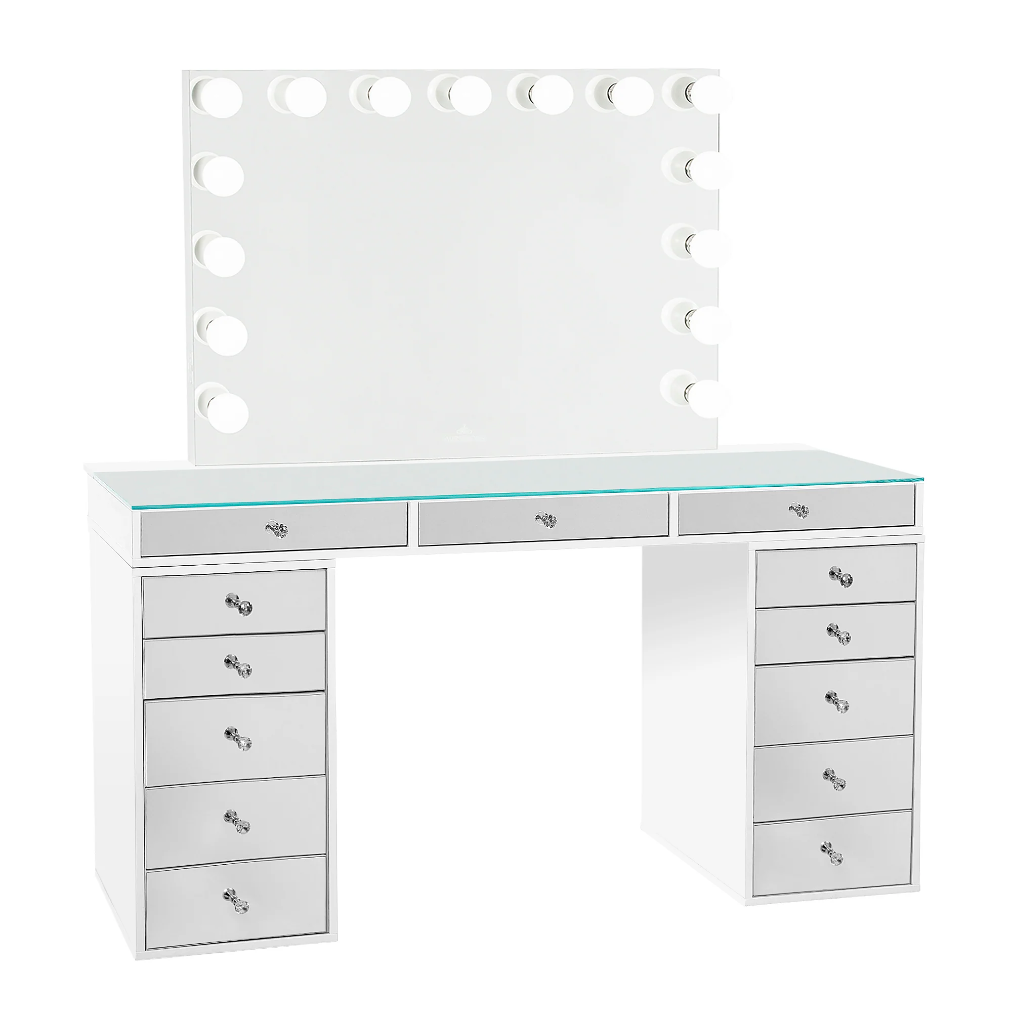 SlayStation® Pro 2.0 Mirrored Tabletop + Vanity Mirror + 5 Drawer Units Bundle - Image 13