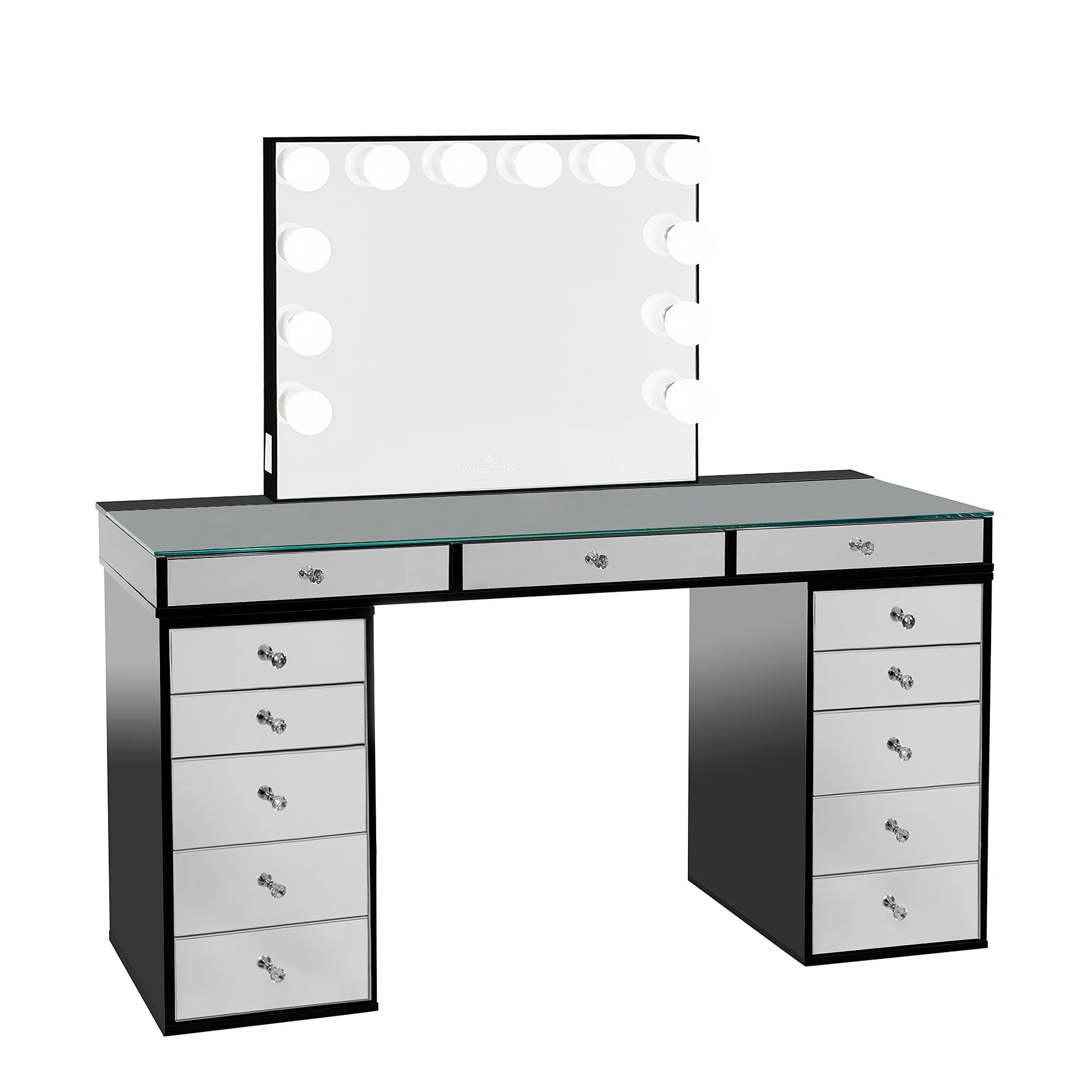 SlayStation® Pro 2.0 Mirrored Tabletop + Vanity Mirror + 5 Drawer Units Bundle - Image 17