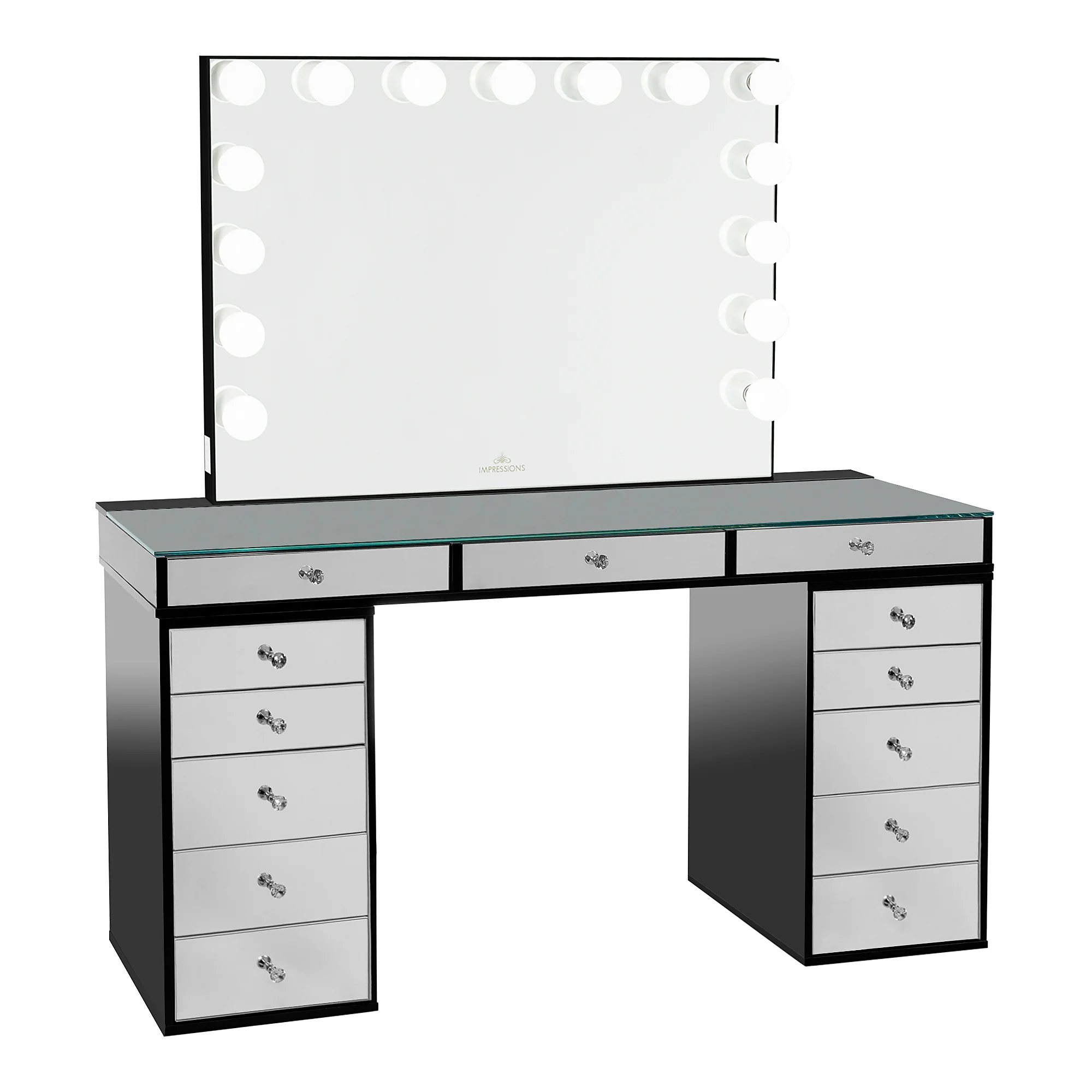 SlayStation® Pro 2.0 Mirrored Tabletop + Vanity Mirror + 5 Drawer Units Bundle - Image 18
