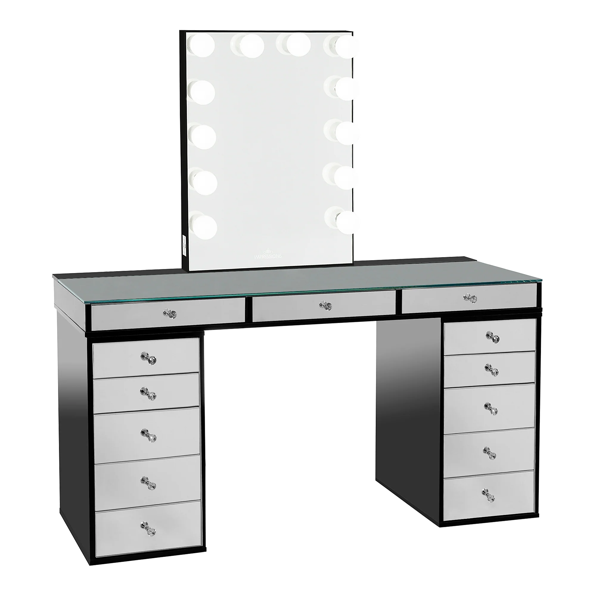 SlayStation® Pro 2.0 Mirrored Tabletop + Vanity Mirror + 5 Drawer Units Bundle - Image 19