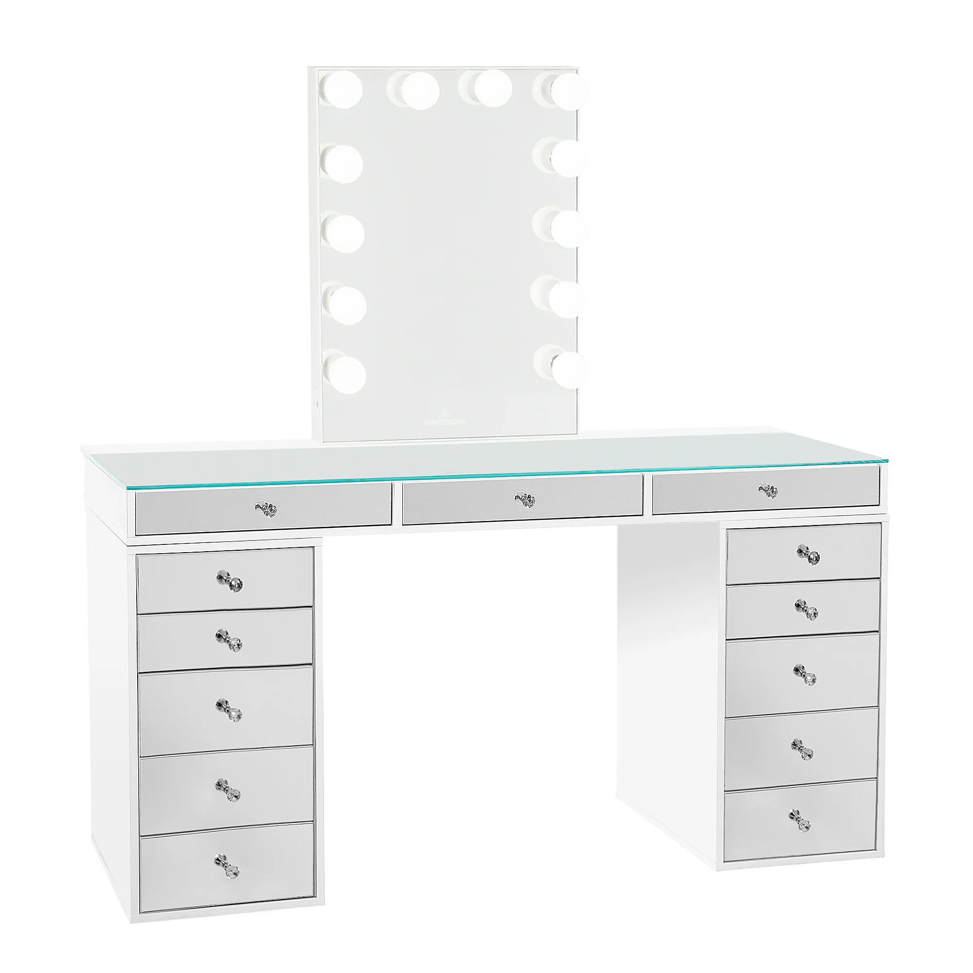SlayStation® Pro 2.0 Mirrored Tabletop + Vanity Mirror + 5 Drawer Units Bundle - Image 5