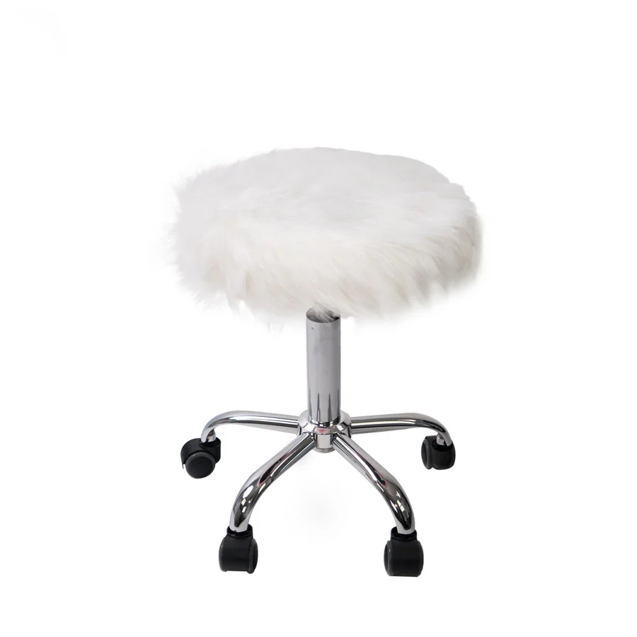 Momo Faux Fur Vanity Stool - Image 4